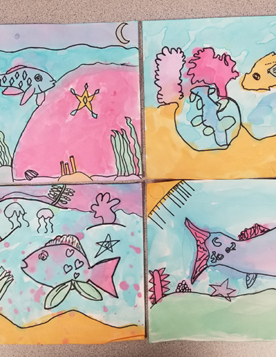water color fish