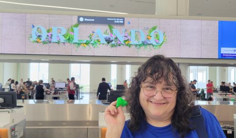 Victoria and the group in Orlando International Airport