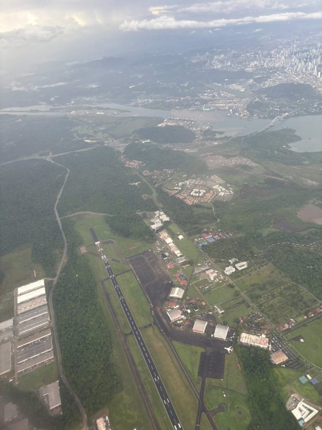 aerial photo over Panama Canal