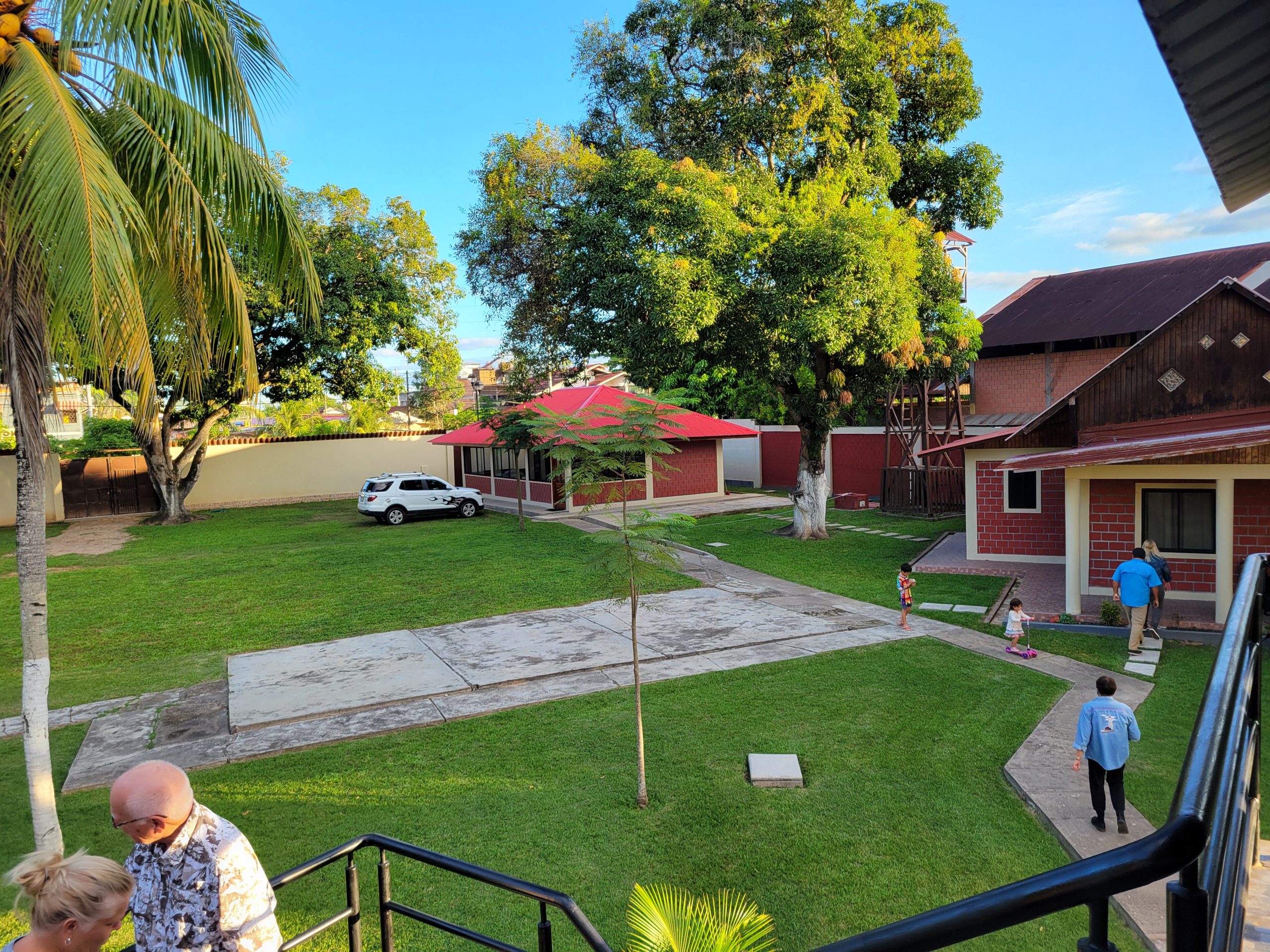 Base kitchen is in the background Jaun and Kim's house is to the right.
