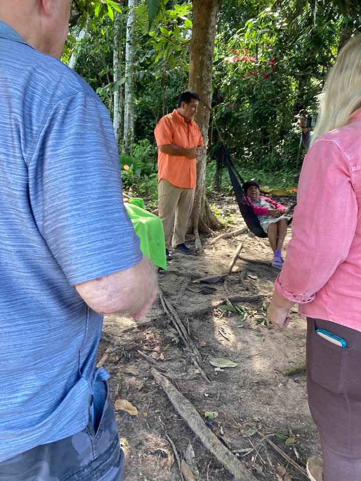 Elderly lady in her hammock.