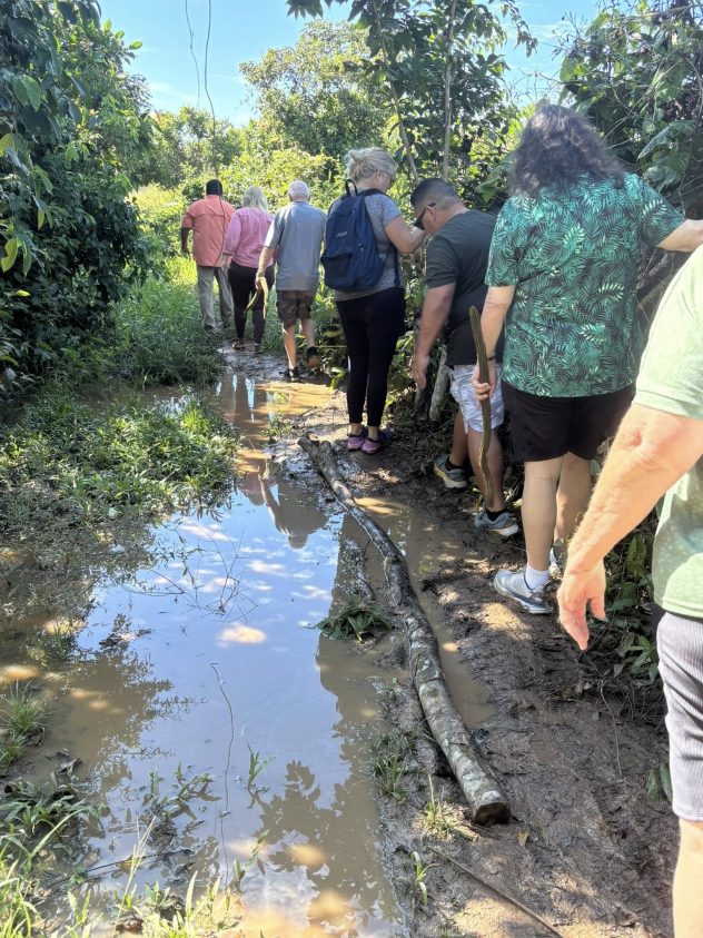 Muddy area on the trail that we dubbed jungle spa.