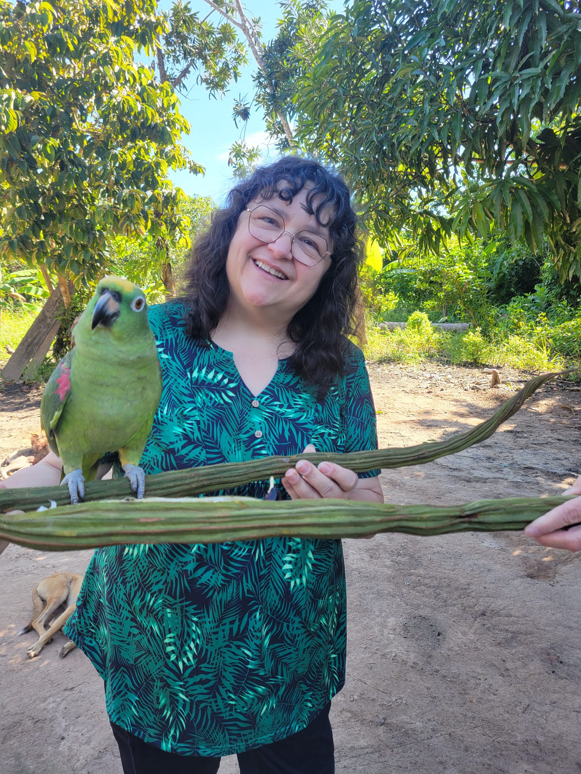 Smile for the camera my one eyed parrot friend.