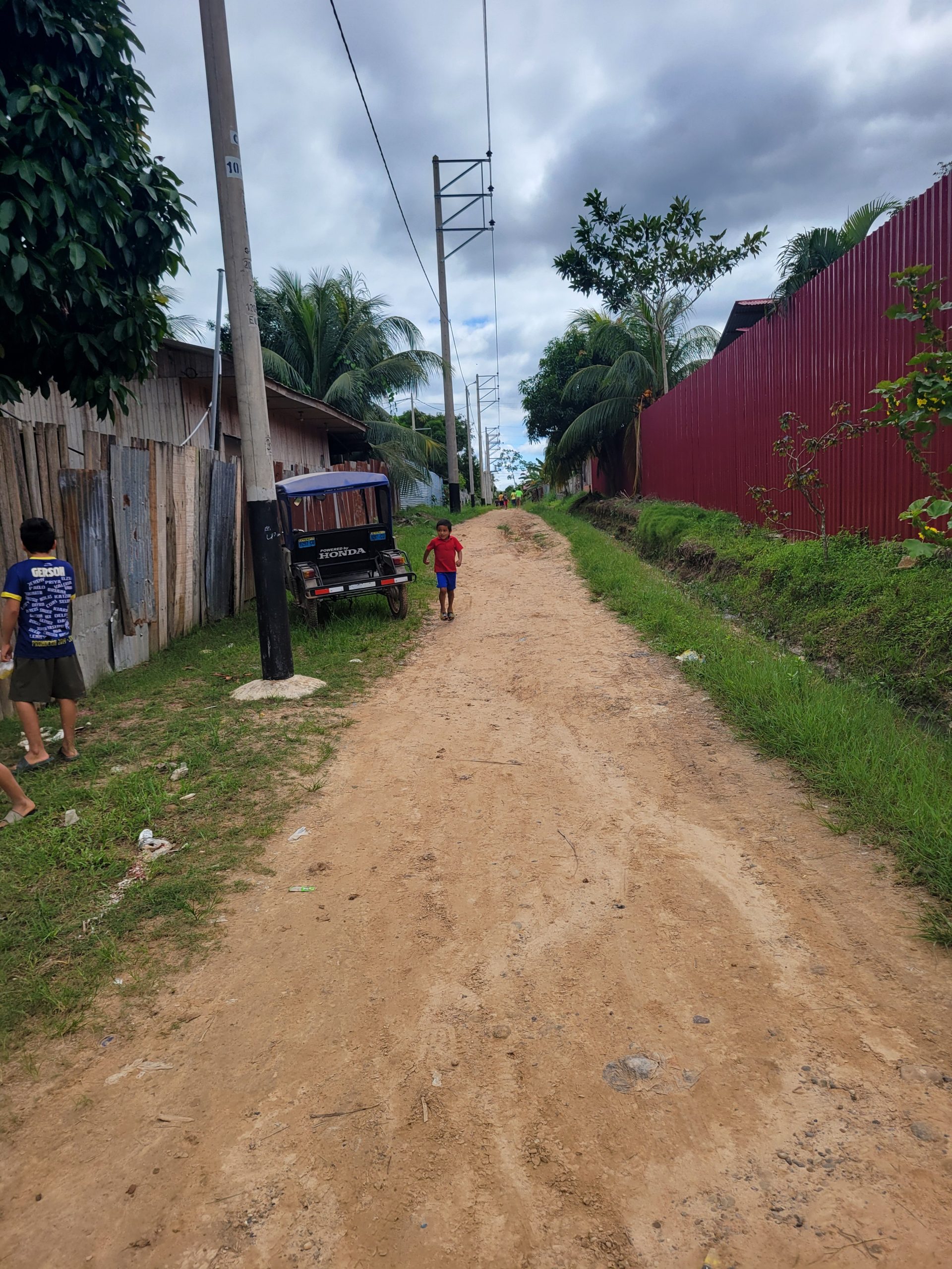 Further up the dirt road...really late.