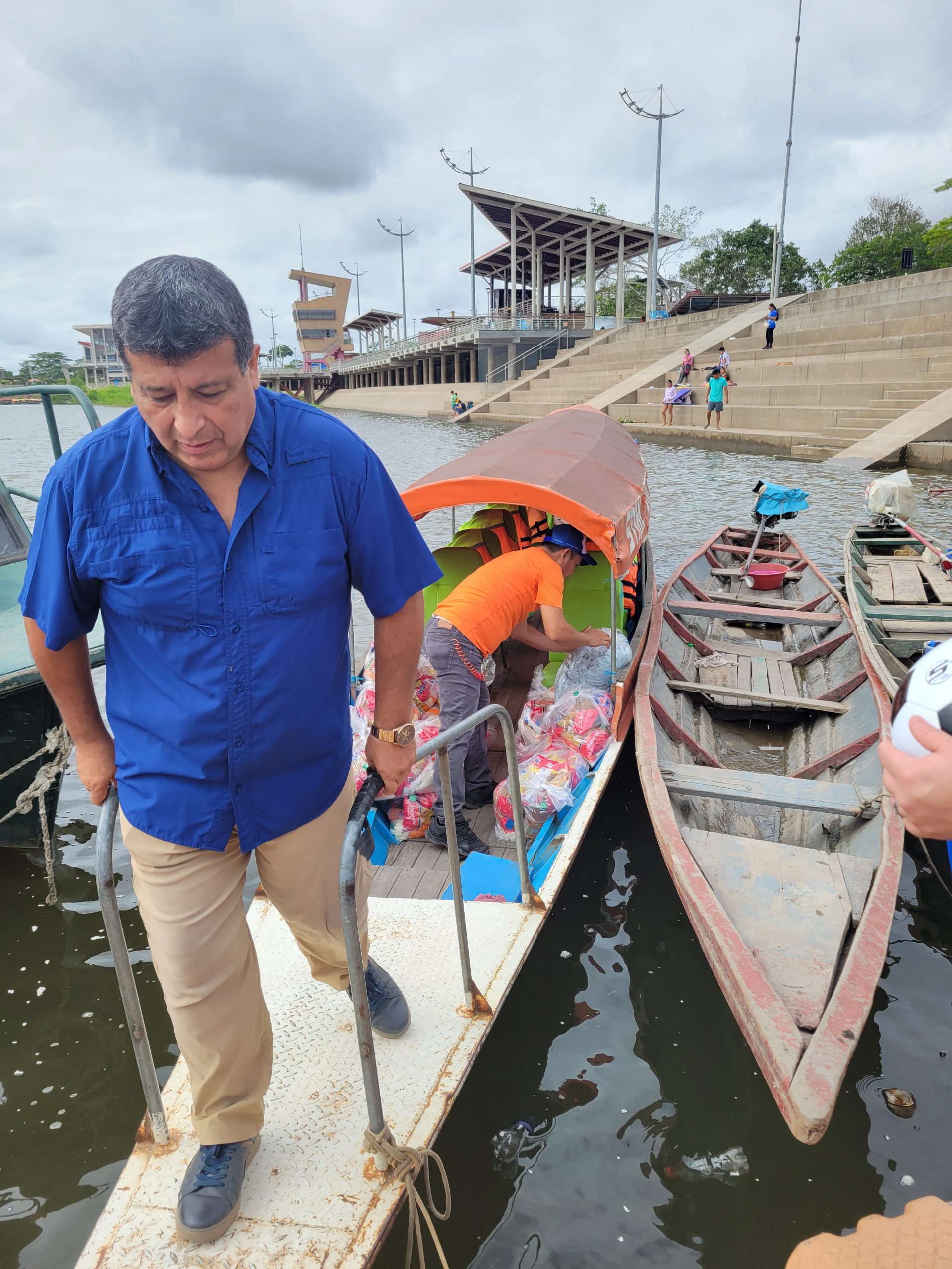 Loading the boat.