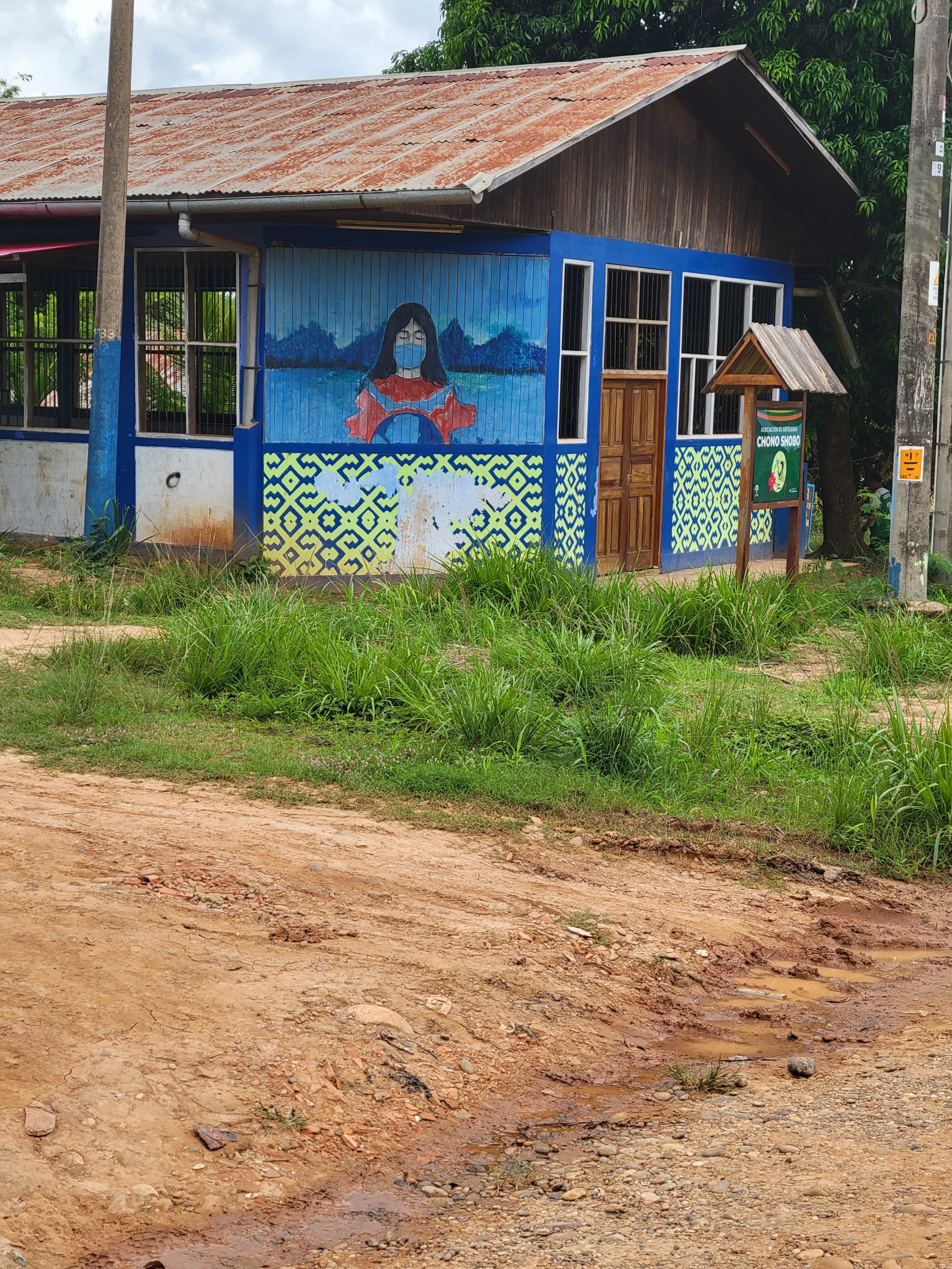 A mural on a house we walked by as we were headed back to the boat.
