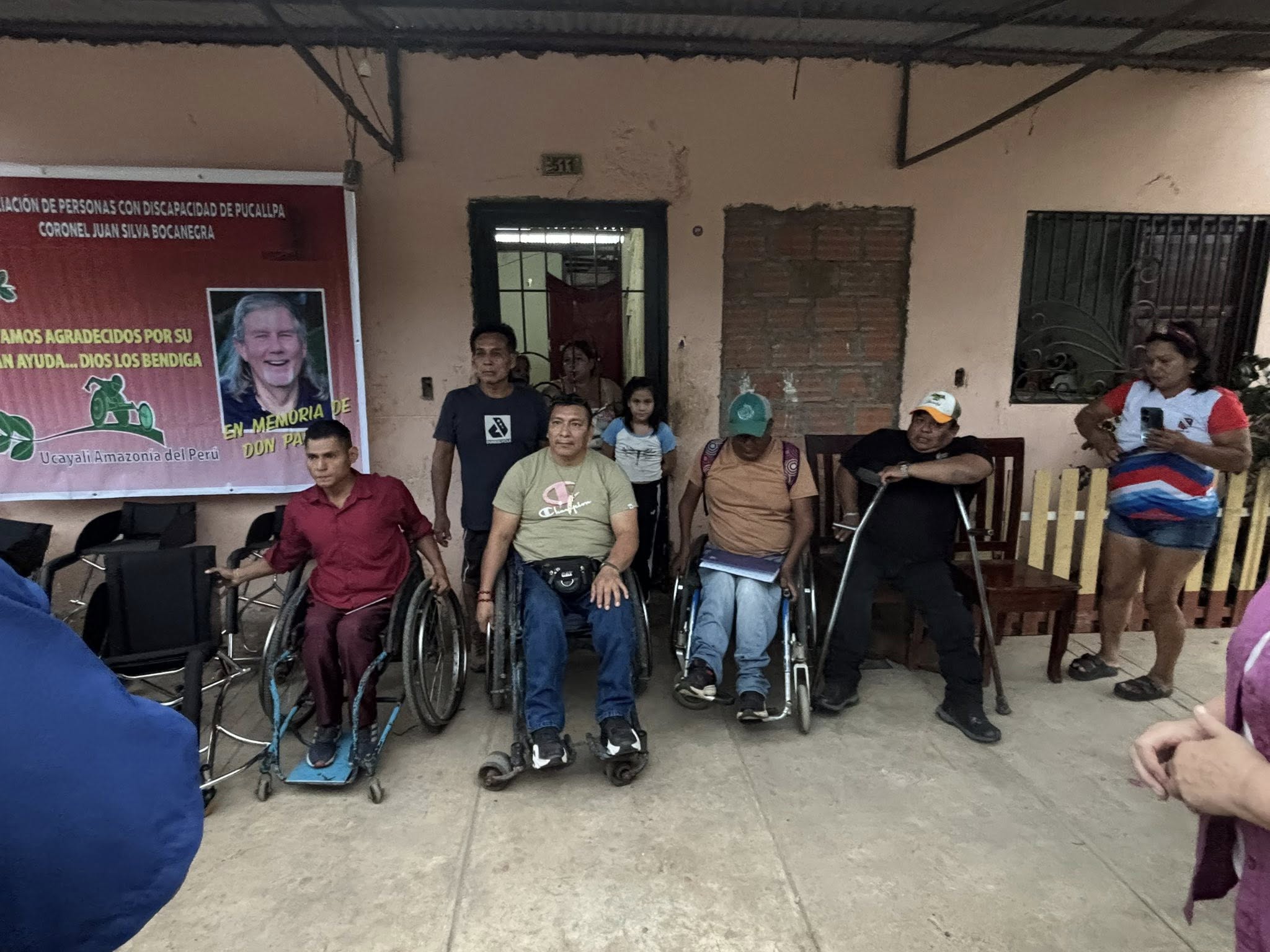 Basketball team living with various disabilities.