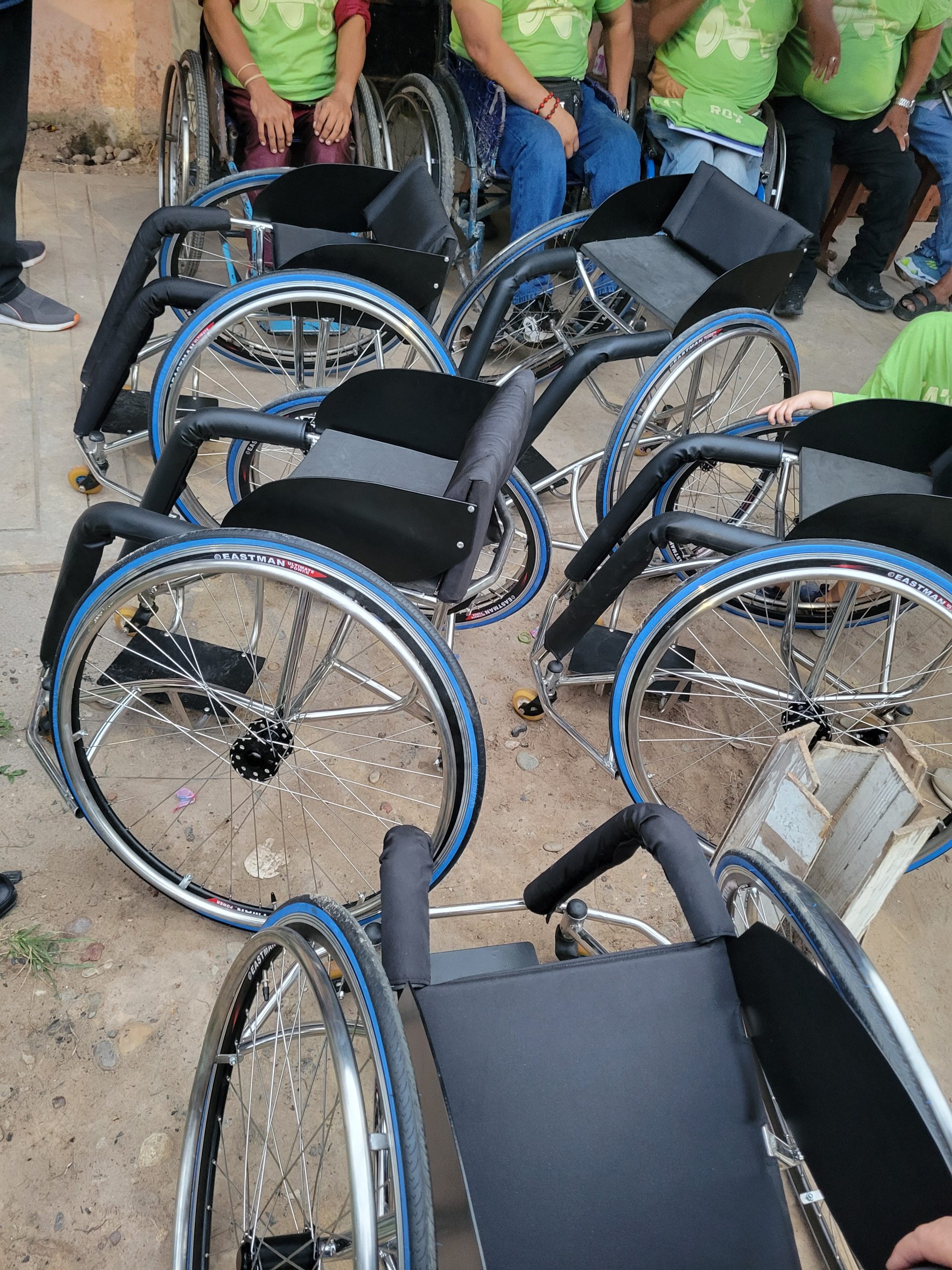New wheel chairs for team all assembled.