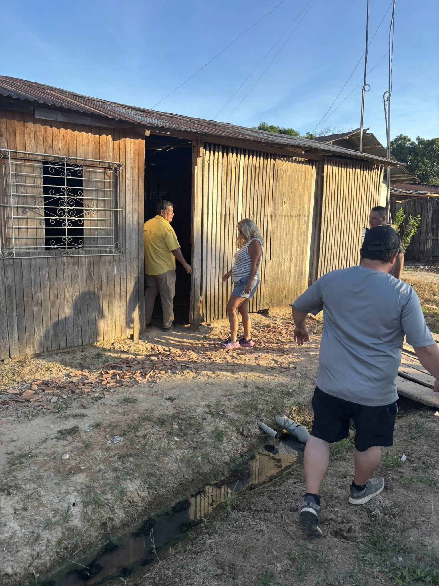 Entering Milagros' home.