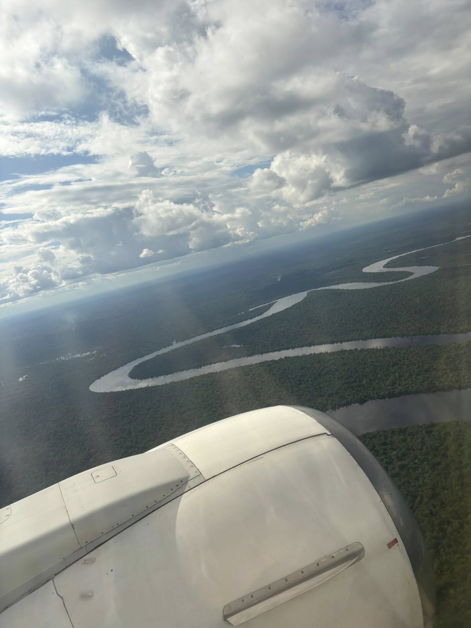 Leaving Pucallpa. Aerial view of headwaters to the Amazon River.