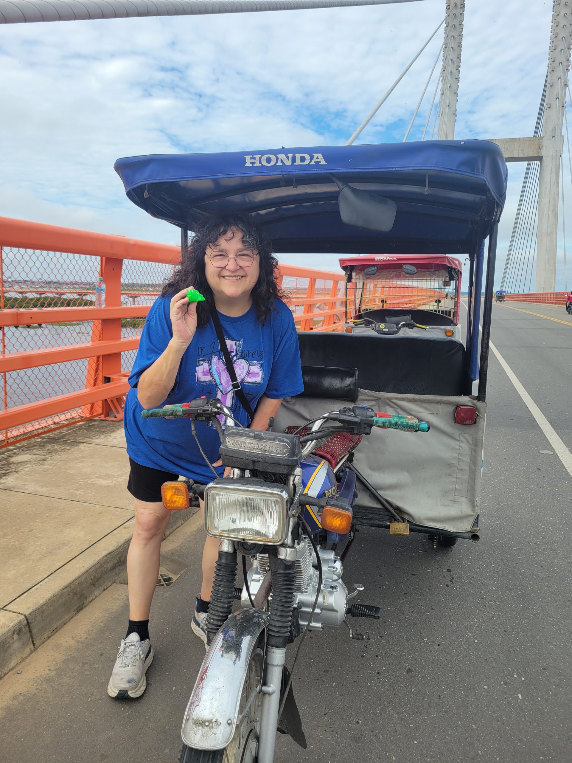 On the bridge with my Edu-gator.