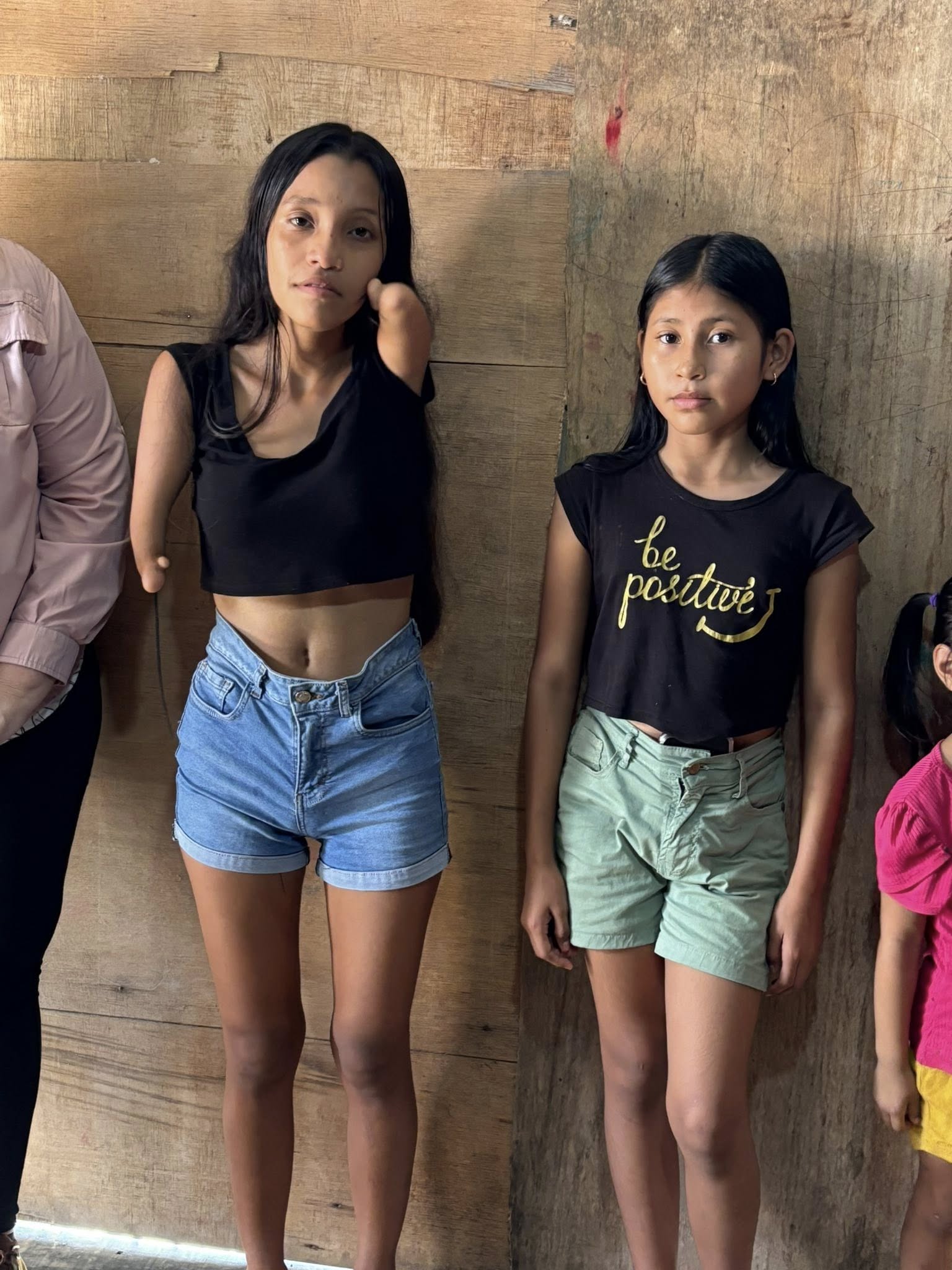 Angie and her sister.