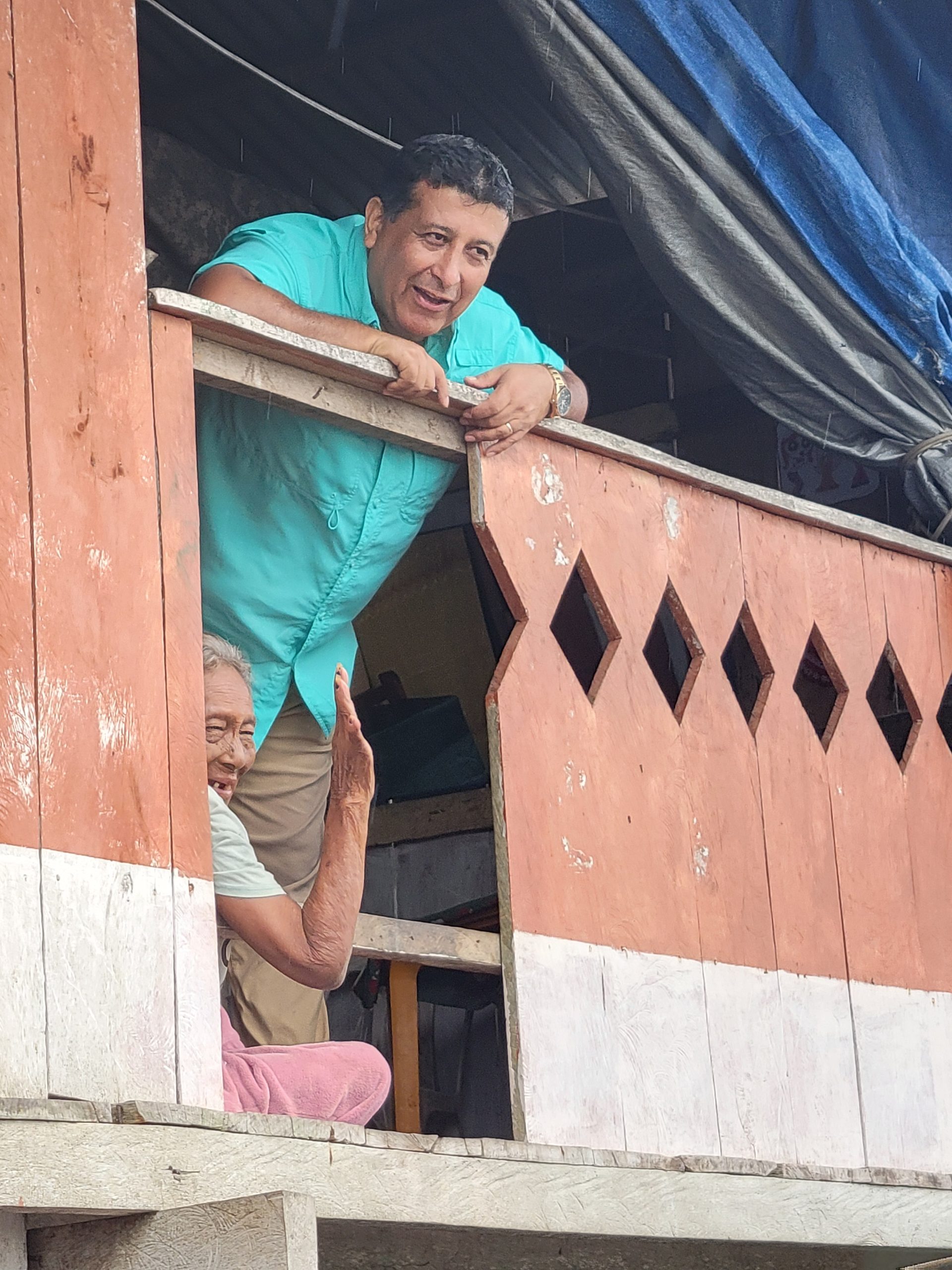 A lovely lady unable to walk and Juan.