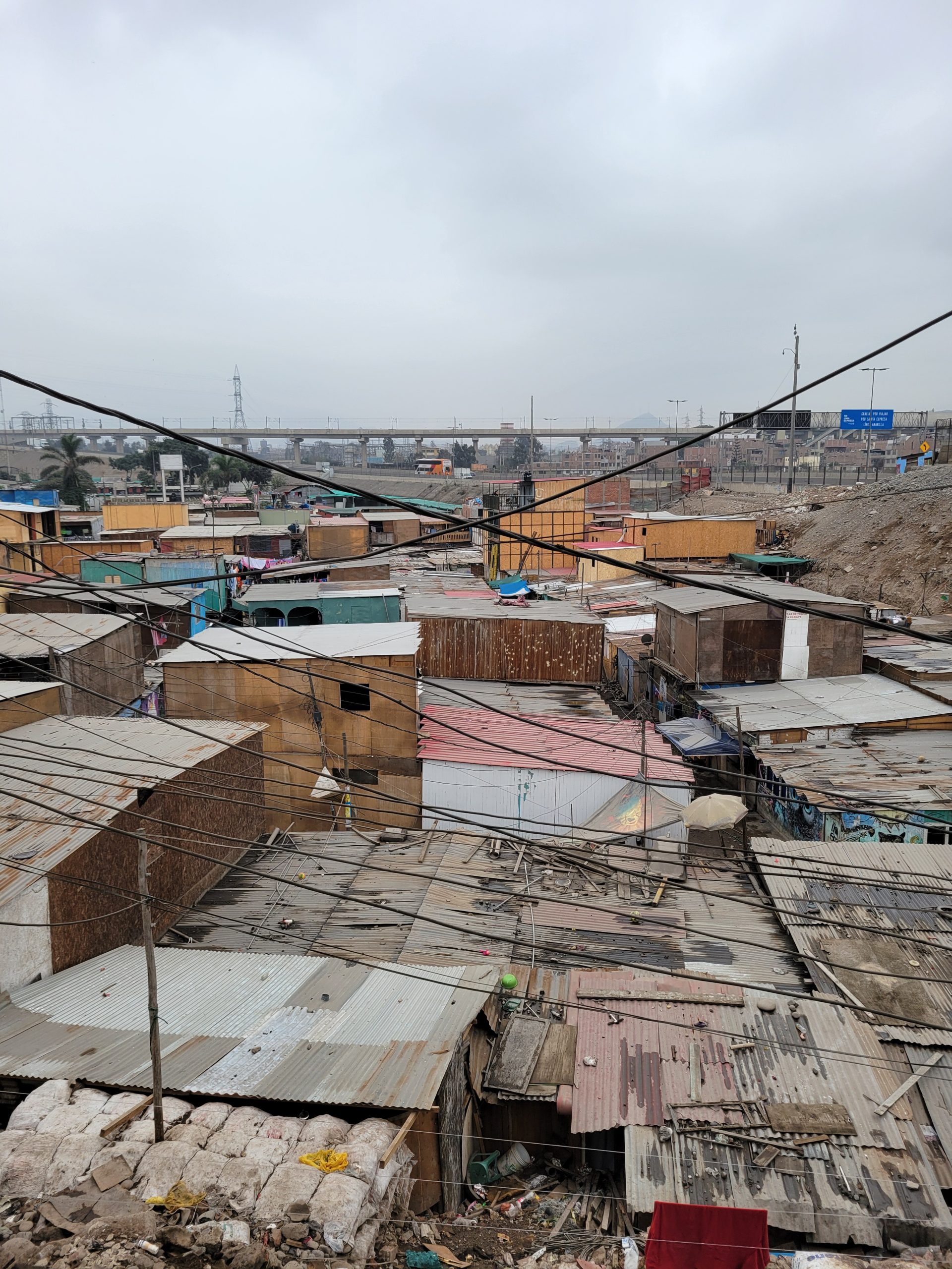 View partially up the hill.