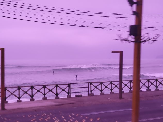 Pacific ocean in Lima.